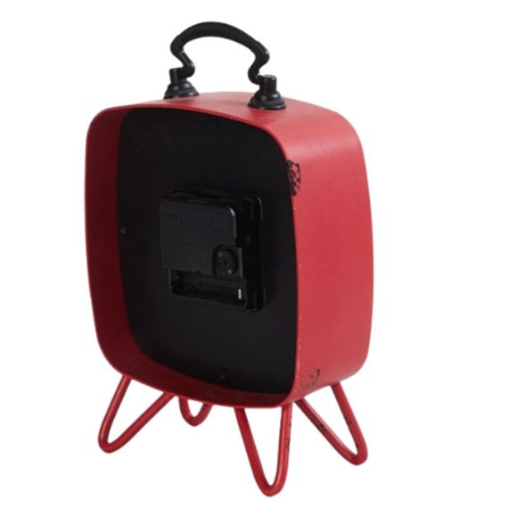 Whimsy & Co Red & White Contemporary Analogue Table Clock – EUC - Picture 2 of 3